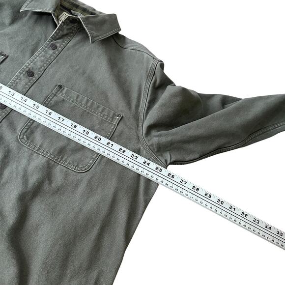 LL Bean Hurricane Shirt Men’s Large Green Plaid Lining Long Sleeve Button-Up - Picture 6 of 10